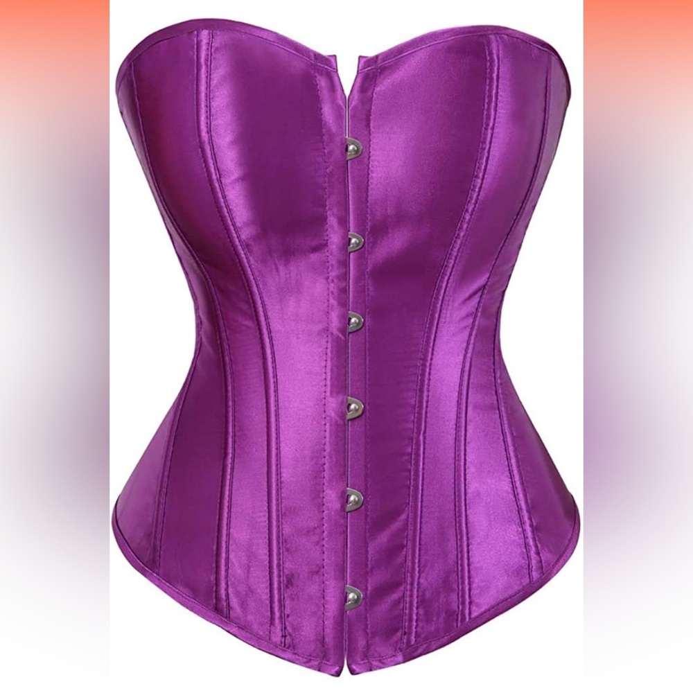 Vibrant Purple Corset Top, Size XL